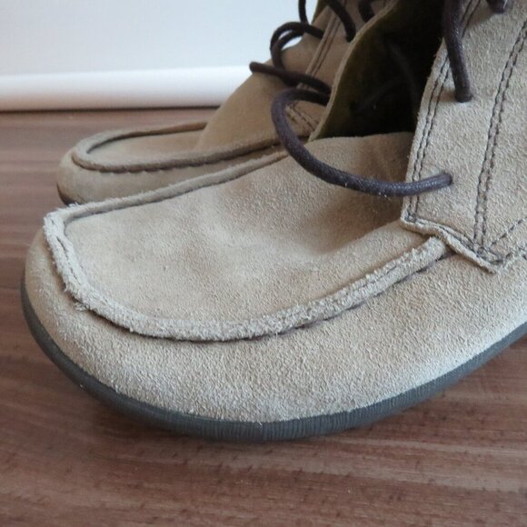 VAGABOND Cream Suede Leather Lace Up Snowflake Moccasin Winter Boots Size 6.5 - Picture 9 of 16